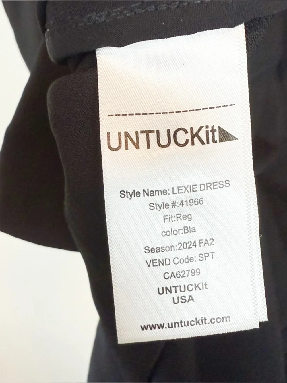 Untuckit Black Sequin Crepe Lexie Shirt Dress Long Sleeve Midi Size 6 - Picture 11 of 11
